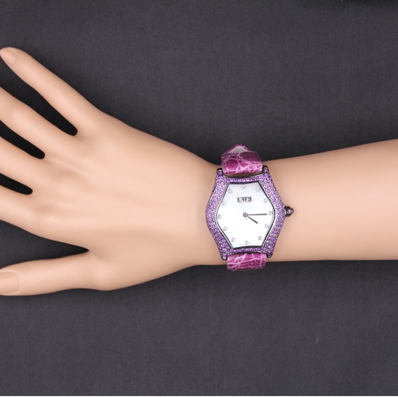 Amethyst Diamond 4.73 Tcw Unisex Luxury Watch main image 4